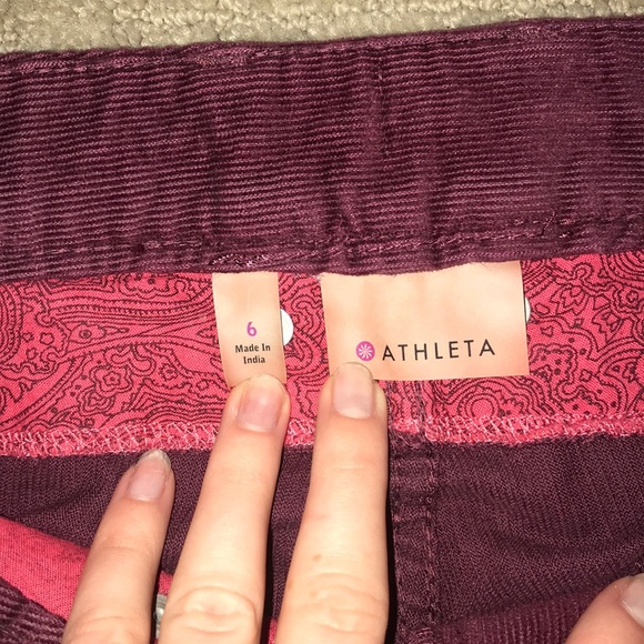 Athleta Maroon Corduroy Jeans - Picture 4 of 5